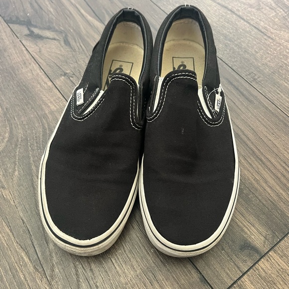 Vans Classic Black Slip-On Shoes - Sz 5.5 - Picture 2 of 11